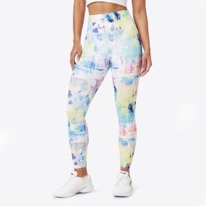 Fila Forza Sleek 7/8 Colorful Tie-Dye High Rise performance Leggings Size XS